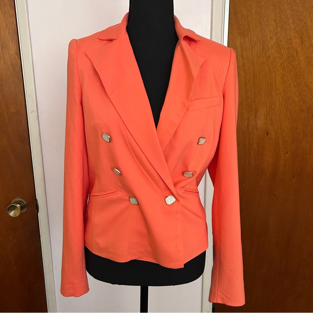 House of Harlow 1960 Vibrant Coral Blazer